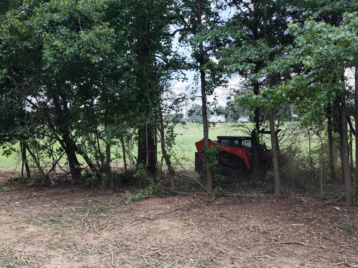 Forestry mulching equipment in action