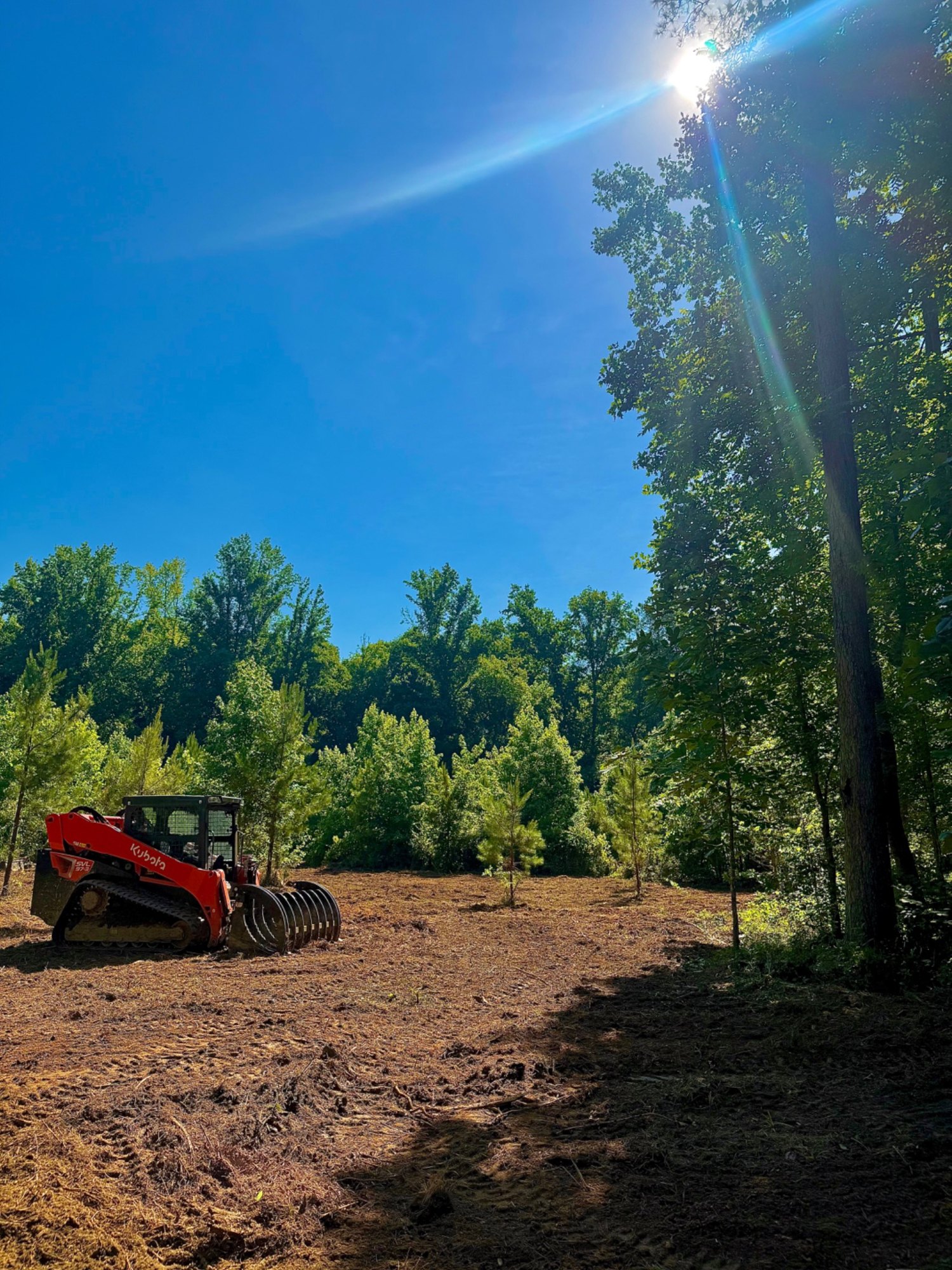 Kubota equipment on a completed Pine Ridge project