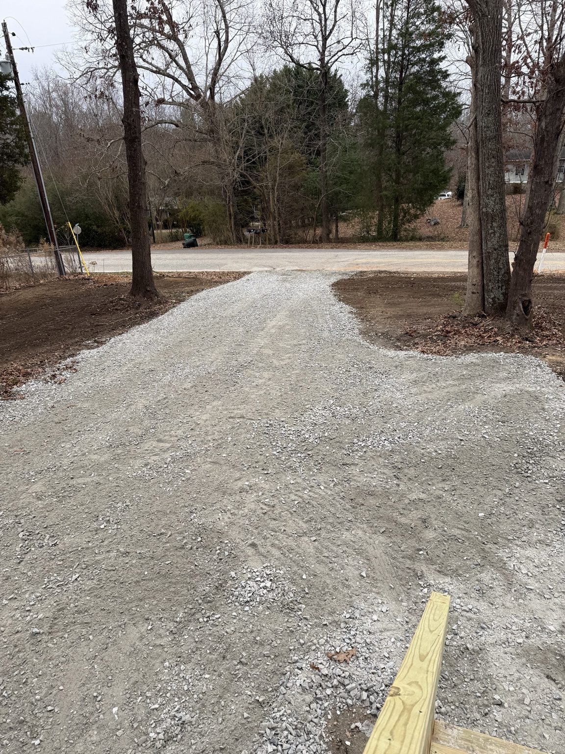 New driveway entrance