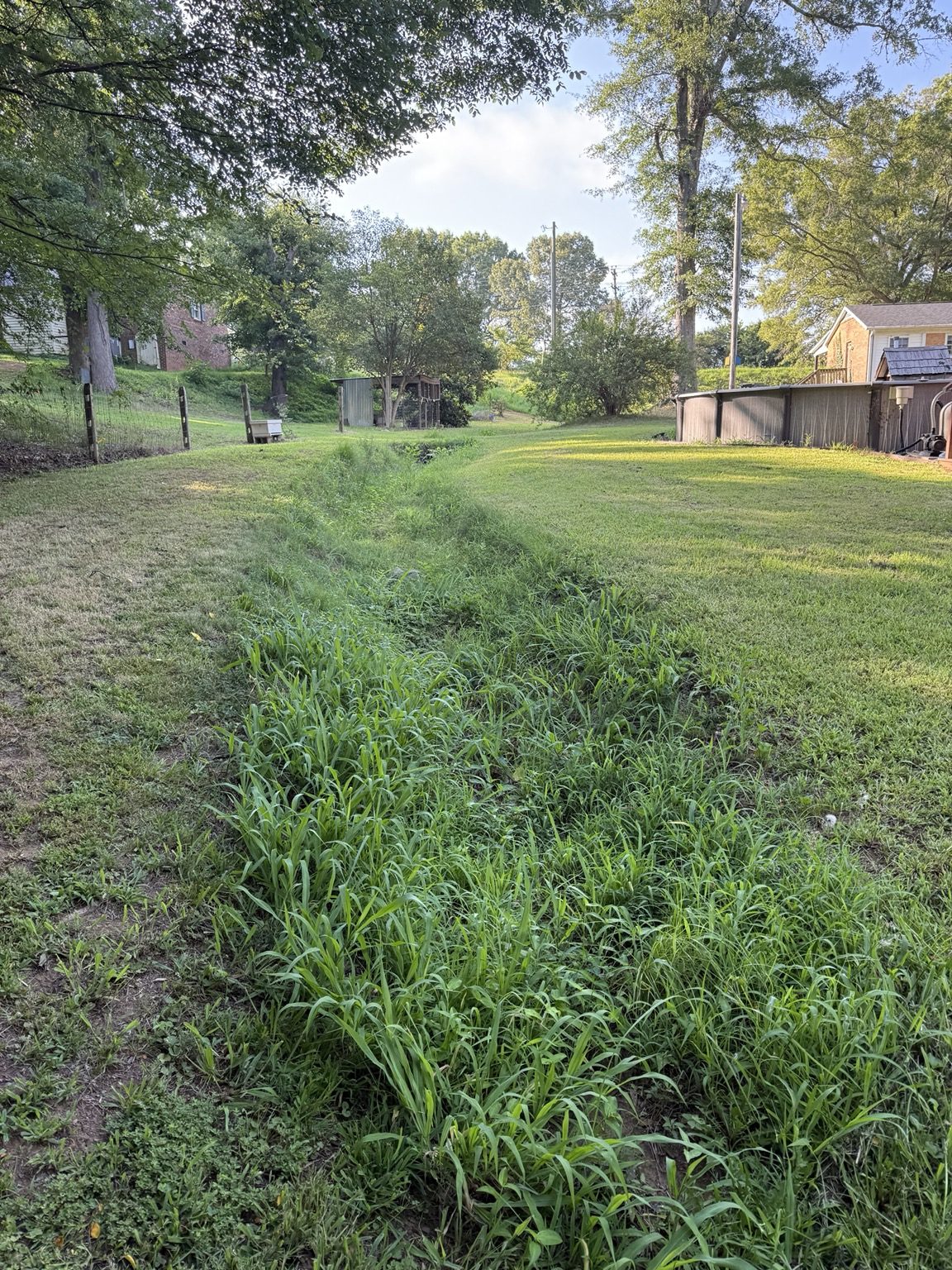 Drainage area before work